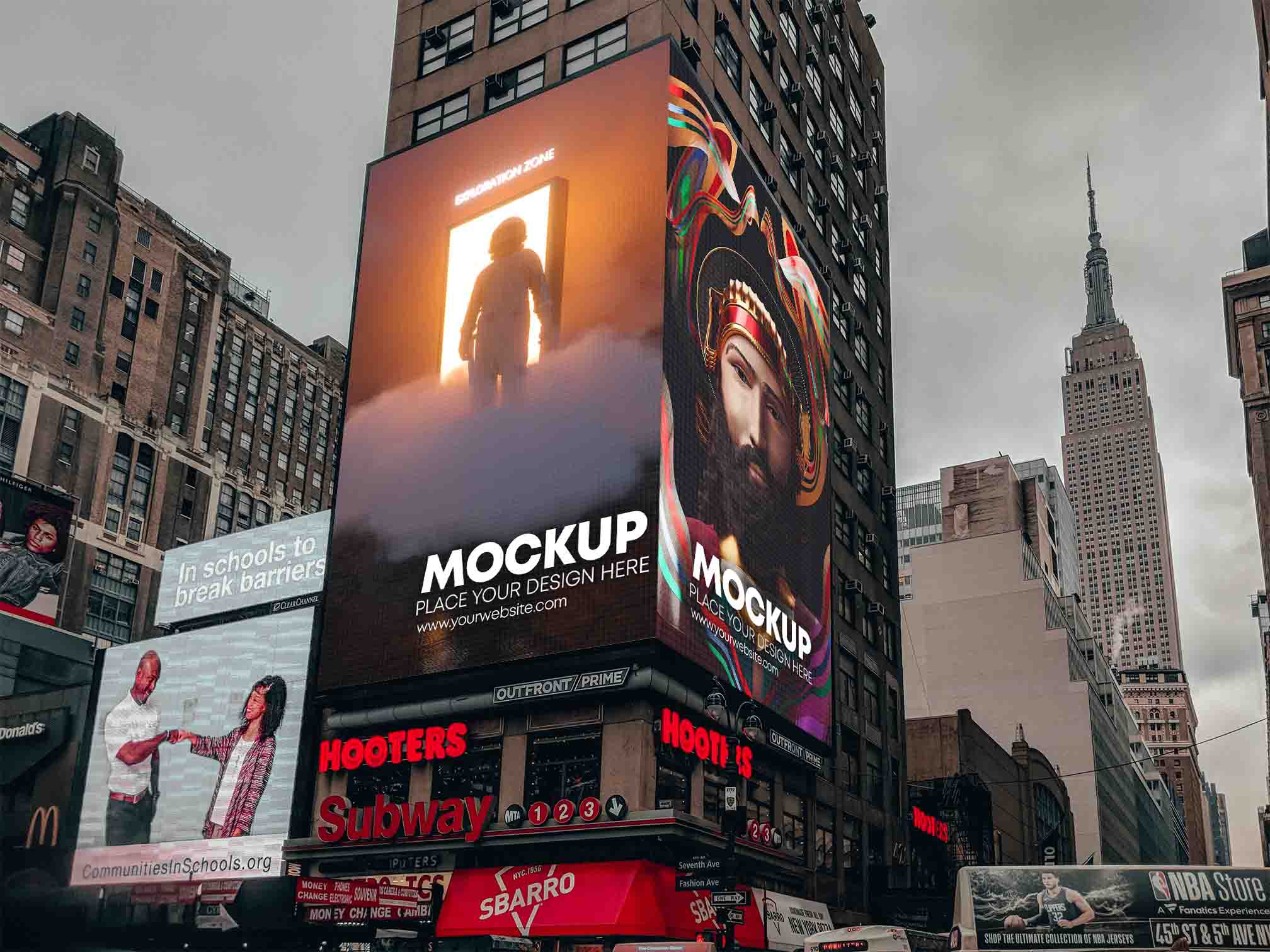 Madison Square Garden Billboard Mockup PSD